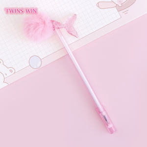 Enfants étudiants mignon Cartoon Flutty peluche Gel stylo boule stylo queue de poisson sirène Gel stylo 2655 - Product Image 4