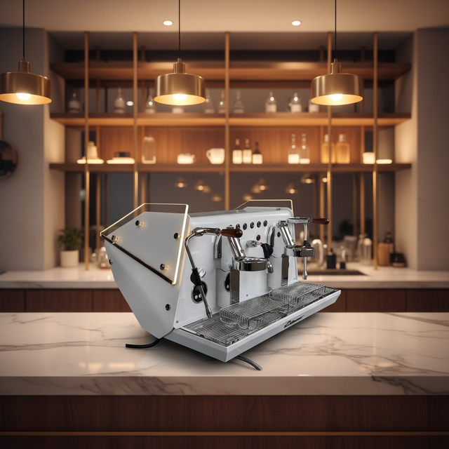 Coffee Espresso Machine Cappuccino Coffee Maker 2 Heads Steamer Milk Coffee Shop