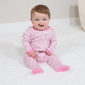 Pigiami e Tutine con Piedini per Neonata, Stampa Floreale con Chiusura a Cerniera, da 0 a <span class=keywords><strong>9</strong></span> <span class=keywords><strong>Mesi</strong></span> - Product Image 3