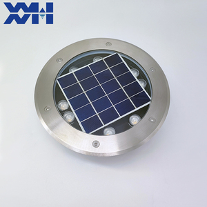 Lampe solaire encastrée IP67 étanche, ronde, en aluminium, alimentée par l'énergie solaire, pour l'éclairage des allées de jardin et des paysages - Product Image 3