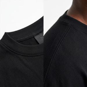 Factory Custom Logo Heavyweight 300GSM 100% Cotton Oversized T Shirt <b>Men</b> Streetwear Drop Shoulder Boxy Fit Plain Blank Tee Shirt - Product Image 3