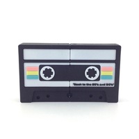 Cassette usb en plastique pvc personnalisé, 16/32 go, carte flash