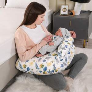 Soft Cotton Wider <b>Feeding</b> <b>Pillows</b> for More Support Breastfeeding Nursing <b>Pillow</b> with Removable Cotton Cover - Product Image 4