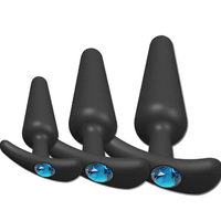 Ensemble de 3 plugs anaux AOLAN en ABS+silicone, étanches IPX7, sensation réaliste, pour débutants et utilisateurs avancés, certifiés CE, ROHS, FCC, jouets sexuels