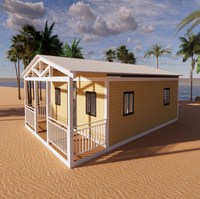 Maison en conteneur extensible moderne préfabriquée de 20 pieds 40 pieds 30 pieds Maison portable préfabriquée en acier léger à deux chambres à coucher