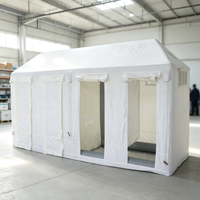 Tente de camping gonflable familiale imperméable et coupe-vent 4,8 m x 1,4 m x 2,4 m, installation rapide, avec pompe à air, pour les loisirs en plein air