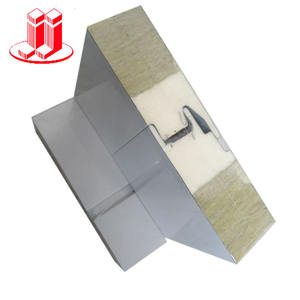 Panneaux sandwich en acier <span class=keywords><strong>de</strong></span> nouveau type, isolation en <span class=keywords><strong>laine</strong></span> <span class=keywords><strong>de</strong></span> roche, résistant <span class=keywords><strong>au</strong></span> feu, imperméable, léger, pour murs extérieurs, chambres froides, ateliers - Product Image 1