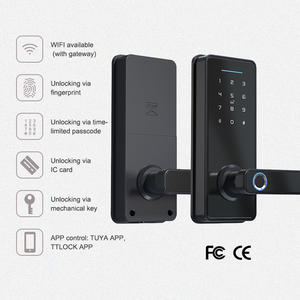 <span class=keywords><strong>Serratura</strong></span> <span class=keywords><strong>Elettrica</strong></span> di Sicurezza ANG, Maniglia Intelligente Tuya Ttlock con Controllo Remoto, <span class=keywords><strong>Serratura</strong></span> con Impronta Digitale e Password per Porte in Legno - Product Image 5