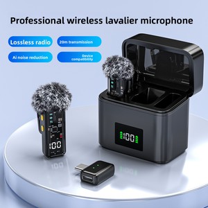 Microphone Lavalier Sans Fil S68 AI (Lot de 2), Micro Cravate Anti-Bruit avec Étui de Recharge pour Diffusion en Direct, Vlog et Enregistrement Vidéo - Product Image 2