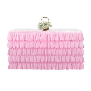 Rectangle White <b>Table</b> Skirting Designs <b>Table</b> Skirt <b>Table</b> - Product Image 6