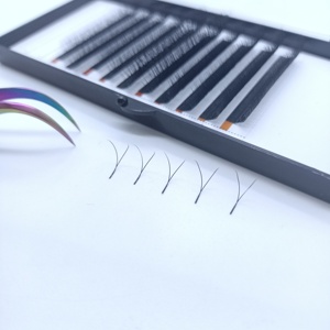 YY Lashes <strong>Extension</strong> 7mm Y Shape Lashes 2D 0.07 Faux <strong>Mink</strong> C/D Natural Soft Brazilian <strong>Eyelash</strong> Premade Volume Fans - Product Image 6