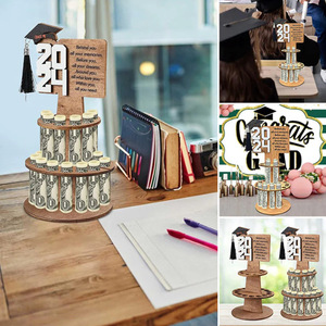 Decorazioni per la <span class=keywords><strong>Laurea</strong></span> 2026, Nuovo Regalo di <span class=keywords><strong>Laurea</strong></span>, Porta Soldi in Legno a 2 Livelli, Decorazione per Festa di <span class=keywords><strong>Laurea</strong></span>, Nuovo Prodotto per Arredamento Casa - Product Image 4