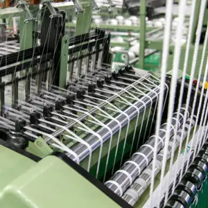 弾性バンドテープ用の高速自動コンピューター化フラットコメスかぎ針編み織機レース編み物製造機