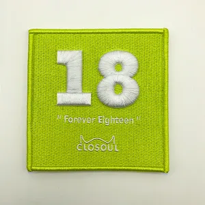 Wholesale Custom Embroidered Badges Logo Iron On 3D Puff Embroidery Patches For Clothing