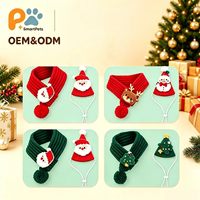 Écharpe en laine tricotée pour animaux de compagnie, style chinois quatre saisons, accessoires de fêtes pour chats et chiens avec motif sapin de Noël