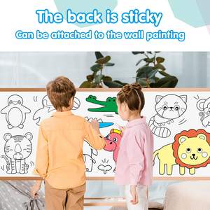 Rouleau <span class=keywords><strong>de</strong></span> papier <span class=keywords><strong>à</strong></span> colorier personnalisé DIY pour le <span class=keywords><strong>dessin</strong></span> des enfants, le graffiti, impression flexographique, papier offset <span class=keywords><strong>de</strong></span> haute qualité - Product Image 4