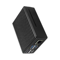 Caja de Aleación de Aluminio para Raspberry Pi 4, Carcasa Metálica Negra, Caja de Refrigeración Pasiva para Raspberry Pi 4 Modelo B