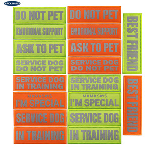 Reflexivo bordado Eco-friendly <span class=keywords><strong>Nylon</strong></span> para Pet Strap Service Dog Training IN-TRAINING Service Dog Patches - Product Image 2
