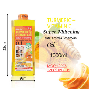 Aceite Corporal Súper Blanqueador PARA LA Cara, 1000ml, Esencia de Vitamina C de Cúrcuma, Reparación de Aceite de Zanahoria, Cosméticos PARA EL Cuidado DE LA Piel - Product Image 5