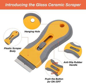 Razor Blade Scrape With Blades, <b>Scraper</b> <b>Tool</b>, Razor Blade Retractable, <b>Paint</b> Stripping <b>Tool</b>, Hob Oven Glass Cooker Cleaning <b>Tool</b> - Product Image 2