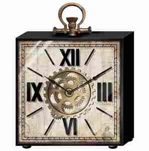 <span class=keywords><strong>Orologio</strong></span> da Tavolo Rustico con <span class=keywords><strong>Ingranaggi</strong></span> 30 cm, Meccanismo <span class=keywords><strong>a</strong></span> <span class=keywords><strong>Ingranaggi</strong></span> Mobili Reali 11,5 Pollici, <span class=keywords><strong>Pendolo</strong></span>, Lancette in Metallo, Alimentato <span class=keywords><strong>a</strong></span> Batteria, Stile Antico - Product Image 5