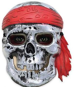 Maschera per Mascherata in EVA Composito Multicolore Elettroplaccato Teschio Pirata <span class=keywords><strong>Horror</strong></span> Integrale per Festa di Halloween - Product Image 3