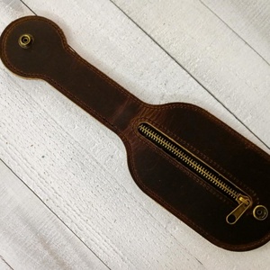 Porte-monnaie en cuir véritable Boshiho, pochette à monnaie Crazy Horse, portefeuille, paddle d'autodéfense - Product Image 2