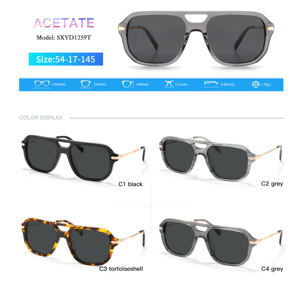 Gafas de Sol de piloto unisex de alta calidad con lente polarizada TAC de acetato Artículo de moda para hombre y mujer - Product Image 2