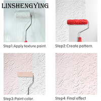 LSY7 ''Texture Roller DIY Decorative Art Pattern Paint Roller Rouleau en caoutchouc pour la décoration des murs, meubles et sols