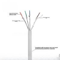 CAT7 kabel jaringan SFTP Ethernet LAN RJ45 kabel Patch tembaga telanjang 8 pasang kabel komunikasi kecepatan tinggi