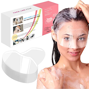 Portable jetable en plastique gouttelette d'eau coupe de cheveux protecteur barbier lavage visage maquillage masque de <span class=keywords><strong>douche</strong></span> pour la teinture - Product Image 1