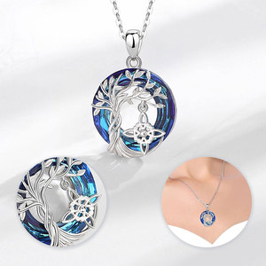 Changda 925 <span class=keywords><strong>gioielli</strong></span> in <span class=keywords><strong>cristallo</strong></span> austriaco premium in argento sterling <span class=keywords><strong>cristallo</strong></span> austriaco s925 <span class=keywords><strong>gioielli</strong></span> collana con nodo strega - Product Image 5