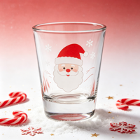 Verres à shot de Noël avec paillettes scintillantes et motif flocon de neige pour les fêtes