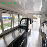 WECARE Seyyar Mutfak Römorku Sokakta Kullanımlı Fast Food Kahve Treyleri Kare Yiyecek Kamyonları Tam Mutfak Ekipmanlarıyla Satılık
