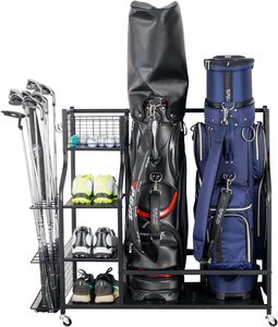 Golf Storage Garage Organizer, Golf Bag Storage Stand and Other Golfing Equipment Rack, Extra Storage Rack for Golf Club