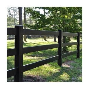 Enclos <span class=keywords><strong>pour</strong></span> <span class=keywords><strong>chevaux</strong></span> en PVC de 6 pieds avec 4 rails, revêtement en poudre, poteau en vinyle noir, clôture facile à installer <span class=keywords><strong>pour</strong></span> la ferme, utilisation domestique, renouvelable - Product Image 3