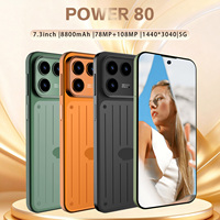 Téléphone portable Hot Power 80 Android 16, écran 7,3 pouces, batterie grande capacité 8800 mAh, 16+1 To, double SIM, emplacement carte TF, idéal pour le gaming, les voyages d'affaires et les activités de plein air