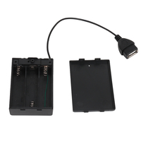 Support de piles 3AA CFEIBEN avec couvercle et interrupteur, avec prise USB, boîte de support de piles AA, certifié CE, haute qualité, BMS