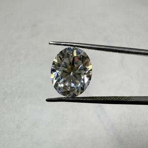 Pierre précieuse Moissanite naturelle de 5,21 carats, taillée au laser, de forme ovale, blanche, brillante, pour bague de fiançailles, pendentif, sur mesure, haute qualité - Product Image 1