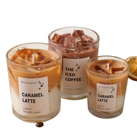 Gelee-Kaffee-Latte Duftkerze Handgemachte Kerzen Umweltfreundliche Ramadan-Hochzeits-Duftkerzen mit Anpassbarem Aroma