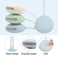 Étui de rangement en silicone personnalisé avec logo, pour écouteurs, mini-sac de rangement pour petits objets, pochette ronde pour écouteurs