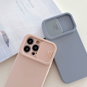 Custodia per telefono <span class=keywords><strong>con</strong></span> finestra scorrevole in microfibra e logo, per <span class=keywords><strong>iPhone</strong></span> 15 14 13 12 <span class=keywords><strong>11</strong></span> Pro Max Plus, in silicone antiurto, colore puro, design creativo e alla moda - Product Image 2