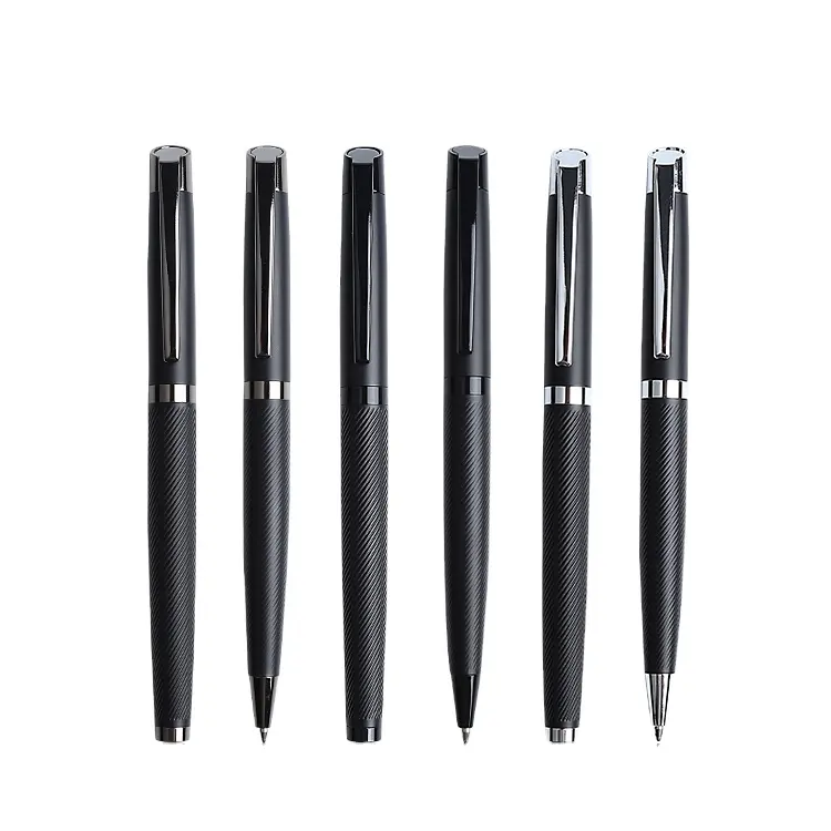 Sıcak satış klasik siyah senatör noktası Metal bilye kalem toptan 0.5mm ince jel haddeleme eski tükenmez kalem ile özel Logo