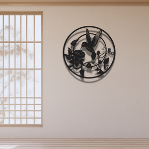 Arte de Pared de Metal con Forma de Colibrí con Acabado Negro, Perfecto para Regalos para Mamá y Decoración de Pared de Jardín Encantadora, Nuevos Precios - Product Image 3