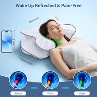 Bantal Tidur Ergonomis Kontur Kupu-kupu dari Busa Memori dengan Penyangga Leher dari Tanduk Sapi Asli, Dapat Dicuci, untuk Mengurangi Nyeri Leher, Kualitas Hotel