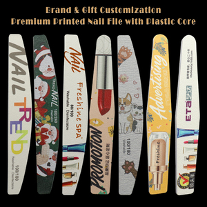 Dũa móng tay hình hoa Giáng sinh chuyên nghiệp hai mặt, độ nhám 100/180, chất liệu nhựa in họa tiết, dụng cụ làm móng nghệ thuật - Product Image 1