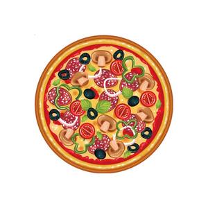 Fabricante al por mayor redondo <span class=keywords><strong>Pizza</strong></span> rompecabezas niños divertidos juguetes educativos papel cartón rompecabezas para la decoración del hogar - Product Image 4