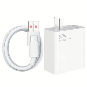 67W US EU <b>Plug</b> Super <b>Fast</b> Charger With 6A USB Type C Cable for Smart Phones 67W Charger - Product Image 1