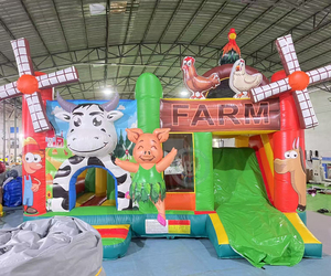 <span class=keywords><strong>Château</strong></span> gonflable combiné multifonctionnel 3D pour enfants, ferme miniature, à vendre - Product Image 1