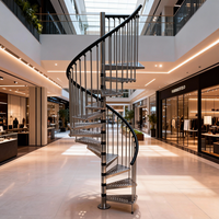 Escalier en colimaçon en métal décoratif d'intérieur, design durable, vente chaude, moins cher, escalier moderne en acier